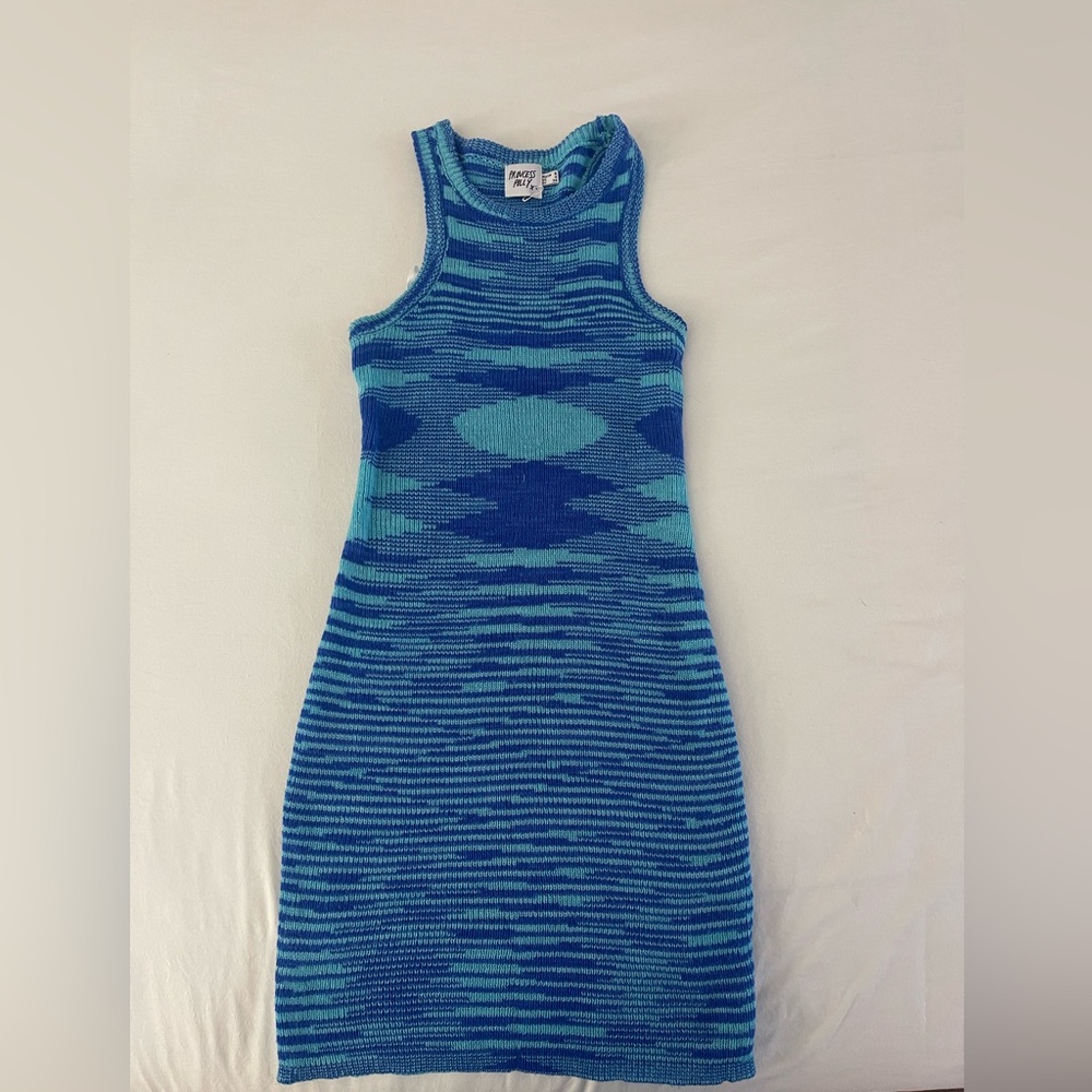 Princess Polly multicolor blue knit mini dress